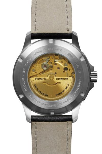 Bauhaus Aviation Herrenuhr Automatik mit Day Date und Lederarmband